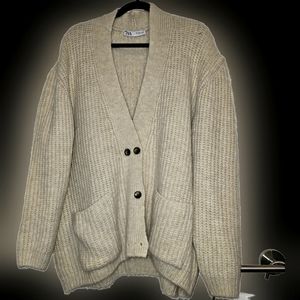 Zara knit cardigan sweater